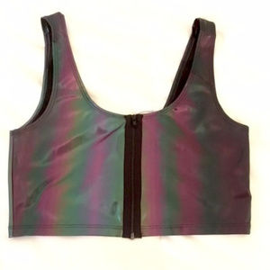 Used UO Out from Under Holographic Bra Top, Size M